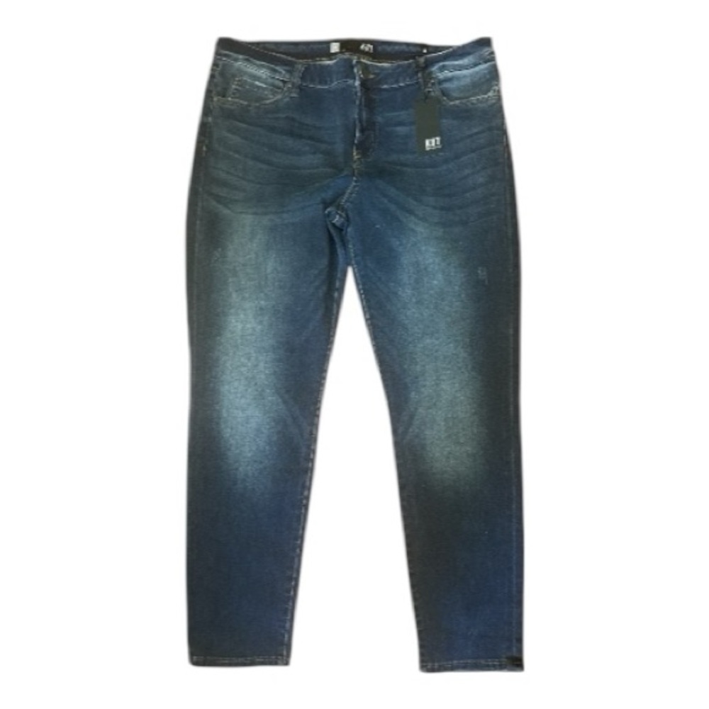 Kut from the Kloth Donna High Rise Ankle Skinny Jeans Size 16 Dark Wash Stretch